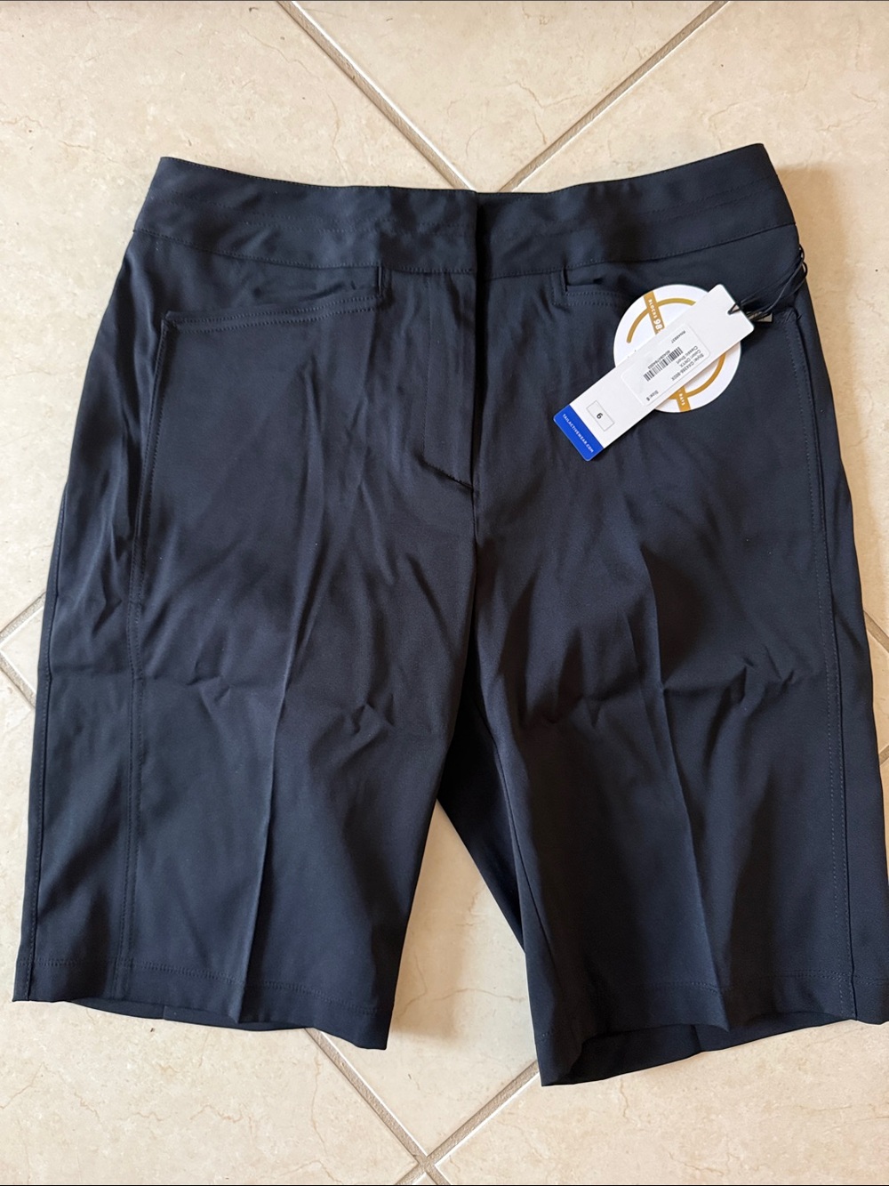 Women's Dark Blue Tail Activewear Shorts